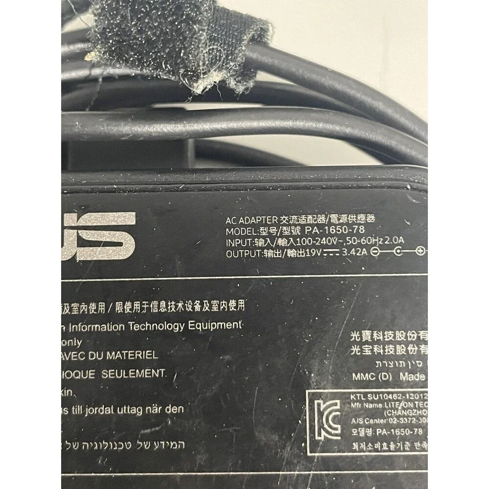 Genuine 65W Asus AC DC Adapter Model PA-1650-78 5.5 mm Tip 19V 3.42A OEM 🔌